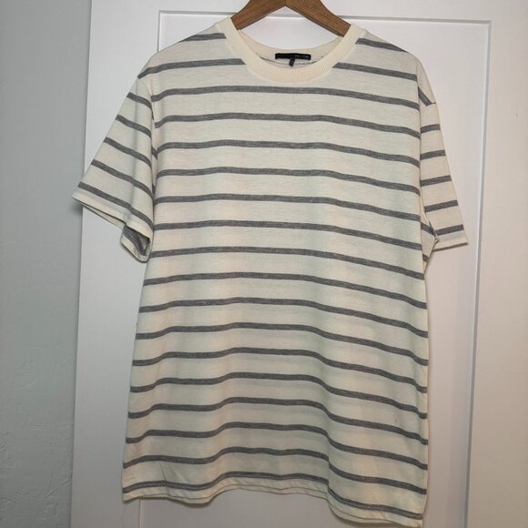 🩷 Oak + Fort striped fleece tshirt - Picture 1 of 2